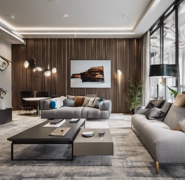 Bright living room with modern inventory