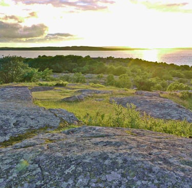 Hanö Wanderung Sonnenuntergang