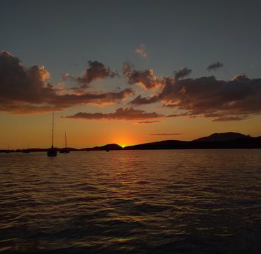 Igoumenitsa romantischer Sonnenuntergang