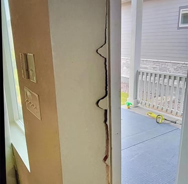 door jamb before repair