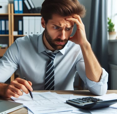 a business owner doing paperwork