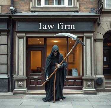 Death in front of a law firm