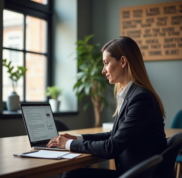 Lawyer writing content for their website