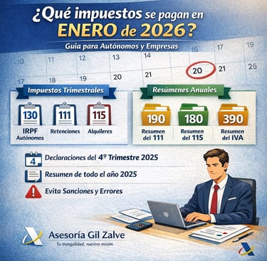 que impuestos se pagan en enero 2026