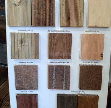 échantillon de terrasses bois