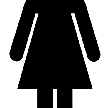 Black stickwoman icon beside testimonials from women