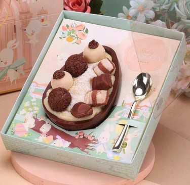 caixa para ovo de páscoa de colher