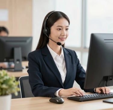A friendly delivery driver handing a package to a smiling customer at their doorstep.