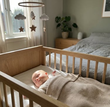 Baby sleeps comfortable as it listens to George Papakyriacou's Night Night Lullabies Album Vol 1 