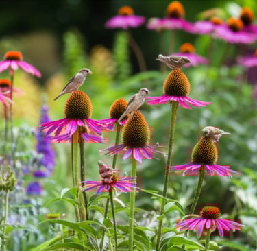 Coneflowers, Garden Seeding, Natural Reseeding, Bird-Friendly Gardens, Fall Gardening