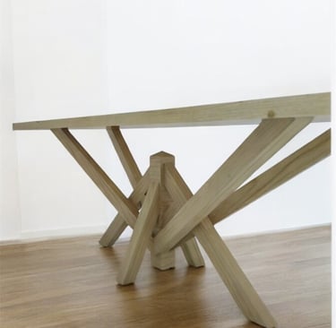 Pied de table bois massif