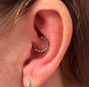 Stylish daith piercing jewellery fitted by Jooles in Montrose