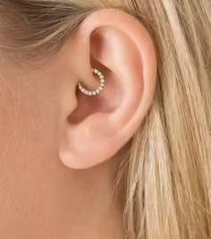 Professional daith piercing in Montrose studio using sterile tools