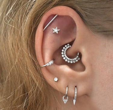 Titanium daith piercing jewellery in Montrose & Stonehaven