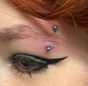Professional eyebrow piercing in Montrose studio with sterile tools