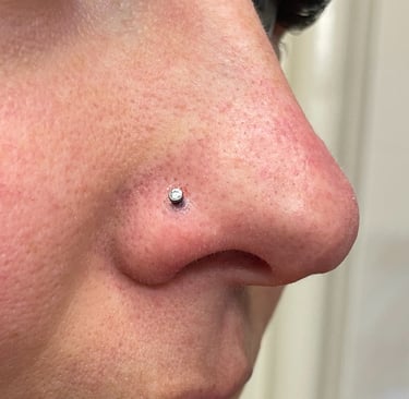 Hypoallergenic titanium nose piercing jewellery Montrose & Stonehaven