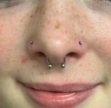 Eyebrow piercing the plain curved barbell