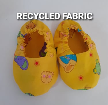 Recycled fabric baby shoes