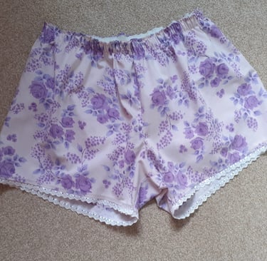 Lilac flower design vintage style underwear