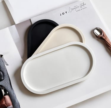 Jesmonite oval tray small