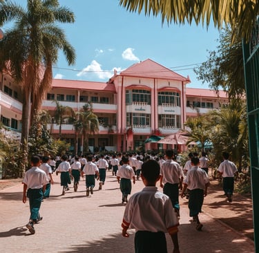 A school on the outskirts of Phnom Penh
