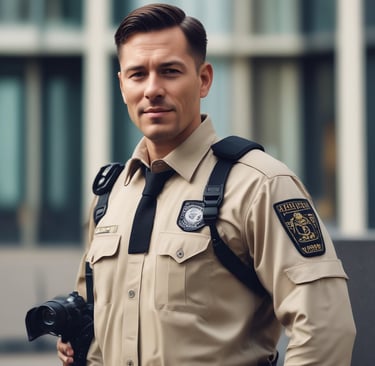 Workers are perched atop a complex network of scaffolding beams under a bright sky, engaging in construction or maintenance tasks.