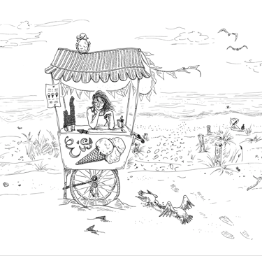 Anika Weber, Eiswagen am Meer