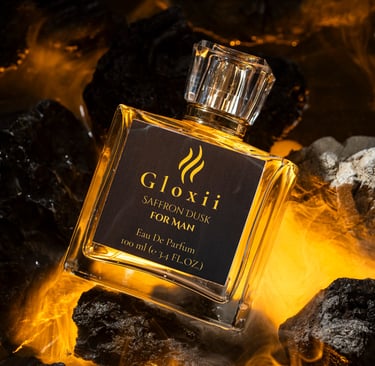 SAFFRON DUSK by Gloxii premium spicy scent product image.”