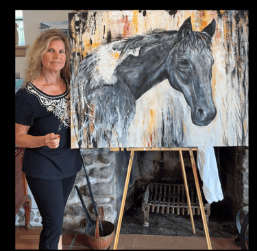 Horse Portrait Painted In Oil - Equine Art