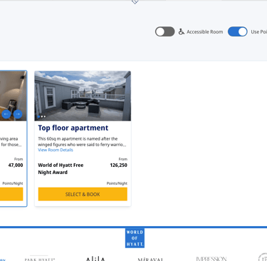 hyatt points booking for iceland