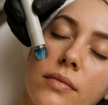 Limpieza facial con Hydrafacial para una piel más limpia, hidratada y luminosa.