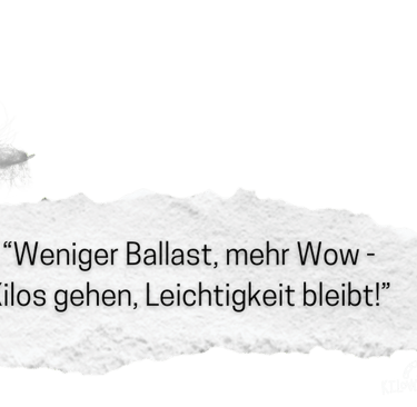 Weniger Ballast, Kilos gehen, Leichtigkeit bleibt