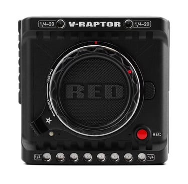 a red camera with a red camera attached to it