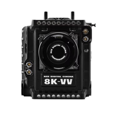 a camera with a black camera and a white background
