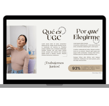 a laptop computer screen displaying a woman's profile