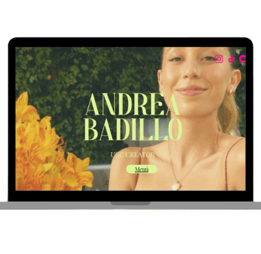 a laptop computer screen displaying a photo of a woman with a flower in her hair