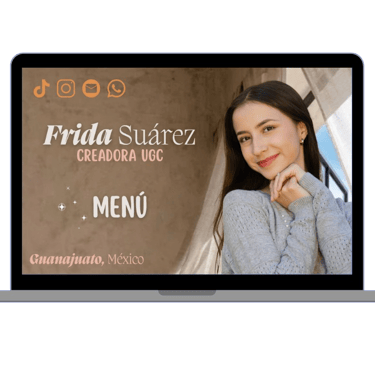 a laptop screen showing a woman in a gray sweater