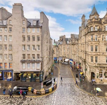 Our views of cobbled street