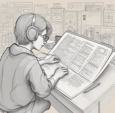 black blue and yellow textile of an e-test-taker