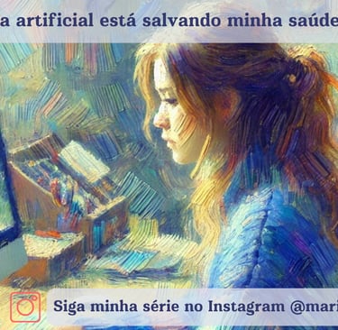 Mulher mexendo em Inteligência Artificial e com problemas de saúde mental