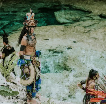 a woman in a native american indian headdress