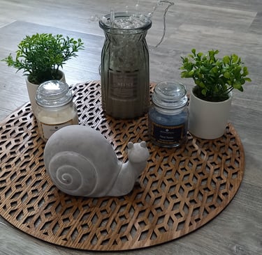 décoration zen, plante et bougies
