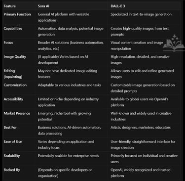 Sora AI vs. DALL-E 3: A Comprehensive Comparison of Two AI Powerhouses