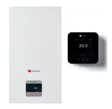 a white and black clock on a white background