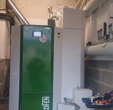Installation d'une chaudière à granulés OKOFEN