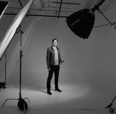 Photographer's self portrait of and by Paul Juniper.