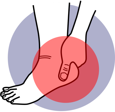ankle foot pain vector art