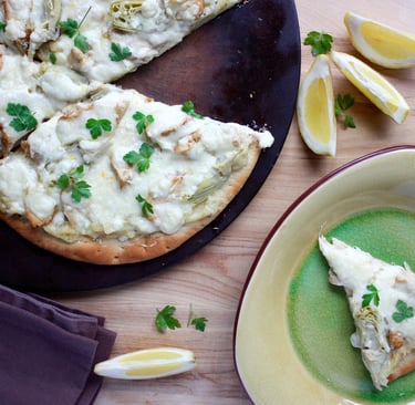 chicken artichoke pizza