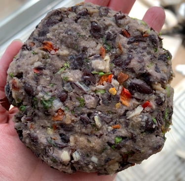 uncooked brilliant black bean burger