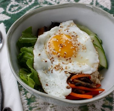 bi bim bap, Korean rice bowl